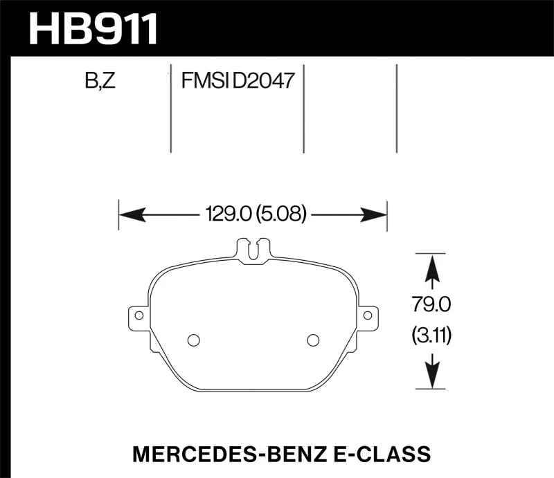 Hawk 17-18 Mercedes-Benz E43 AMG 4Matic 3,0L Performance-Keramik-Straßen-Bremsbeläge hinten