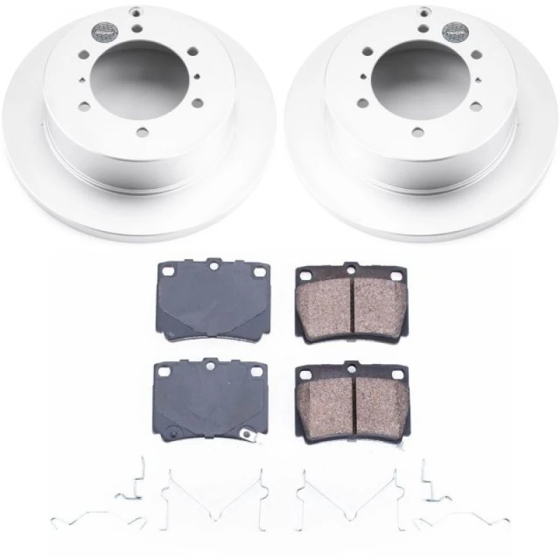 Power Stop Rear Z17 Evolution Geomet Coated Brake Kit for 97-04 Mitsubishi Montero Sport