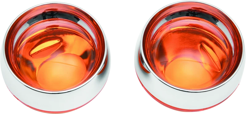 Kuryakyn Deep Dish Bezels With Amber Lenses