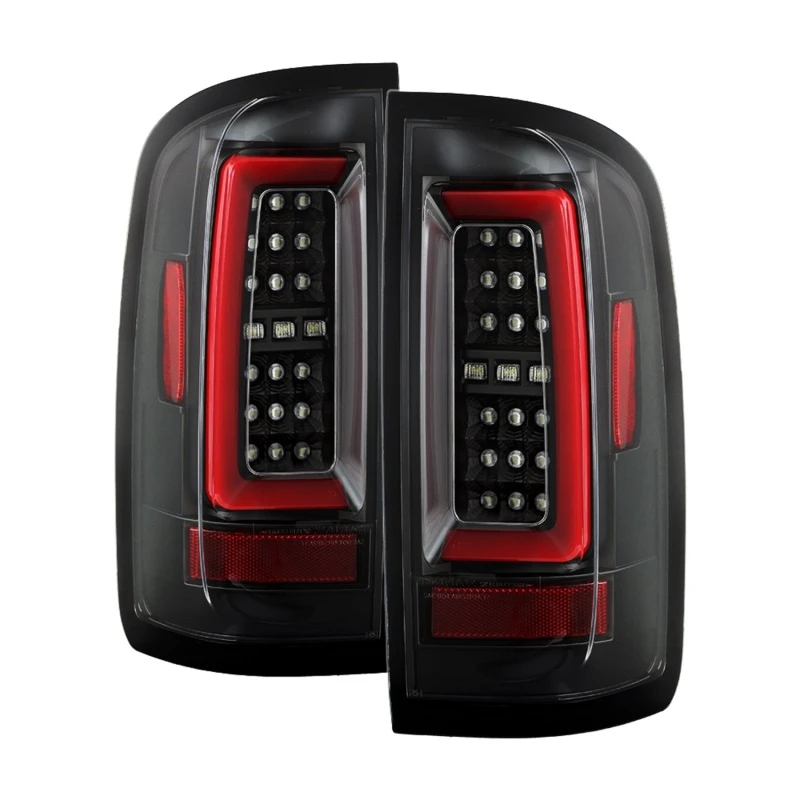 Spyder 15-22 Chevy Colorado Red Light Bar LED Tail Lights - Black (ALT-YD-CCO15-RBLED-BK)