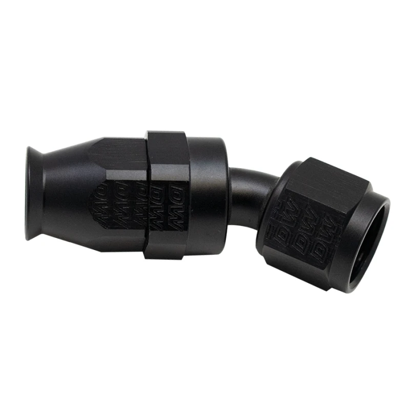 DeatschWerks 8 AN Weibliche Flare-Schwenk-30-Grad-Schlauch-Ende PTFE - Eloxiert Matt Schwarz