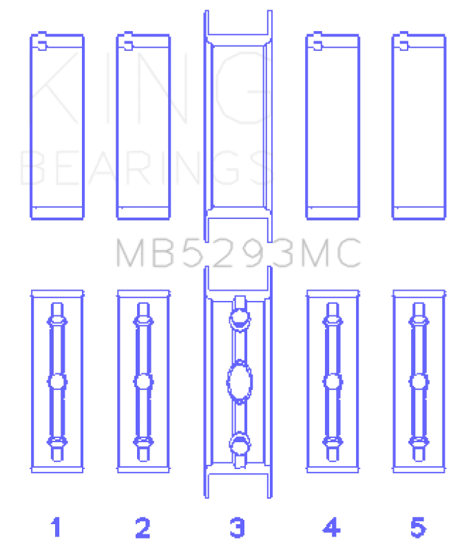 King Engine Bearings GM Vortec /LS-Series Gen III IV V Main Bearing Set