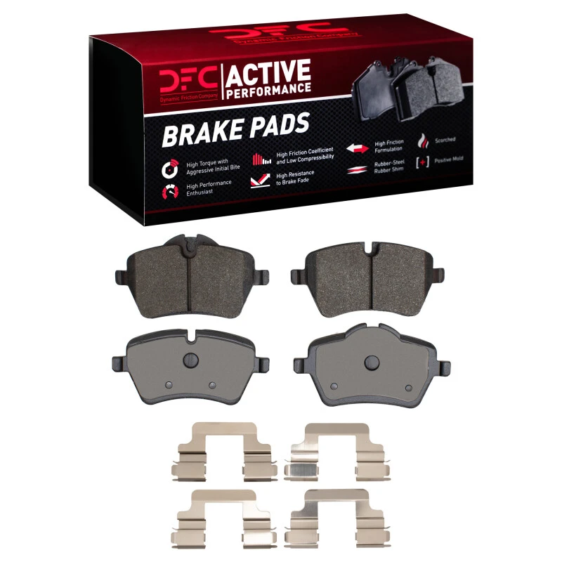 DFC 02-16 Mini Cooper Paceman Front Active Performance Pads and Hardware Kit