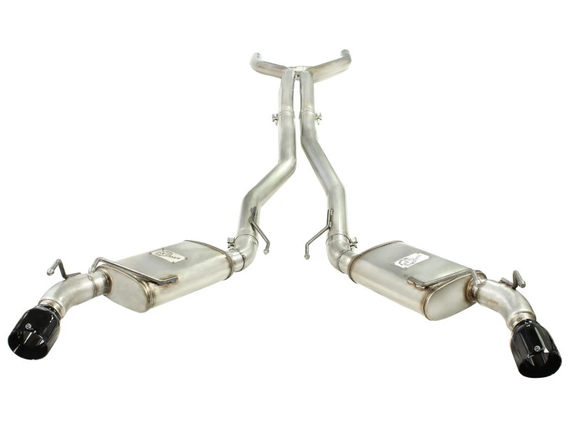 aFe MACHForce XP Auspuff 3 Zoll Edelstahl CB/10-13 Chevy Camaro V8-6.2L (td) (Glanz-Schwarz-Spitze)
