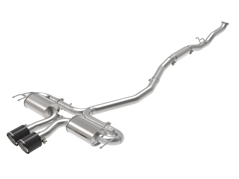aFe Takeda 3 Zoll 304 SS Kat-Abgasanlage mit CF-Tips 17-20 Honda Civic Sport L4-1,5L (t)