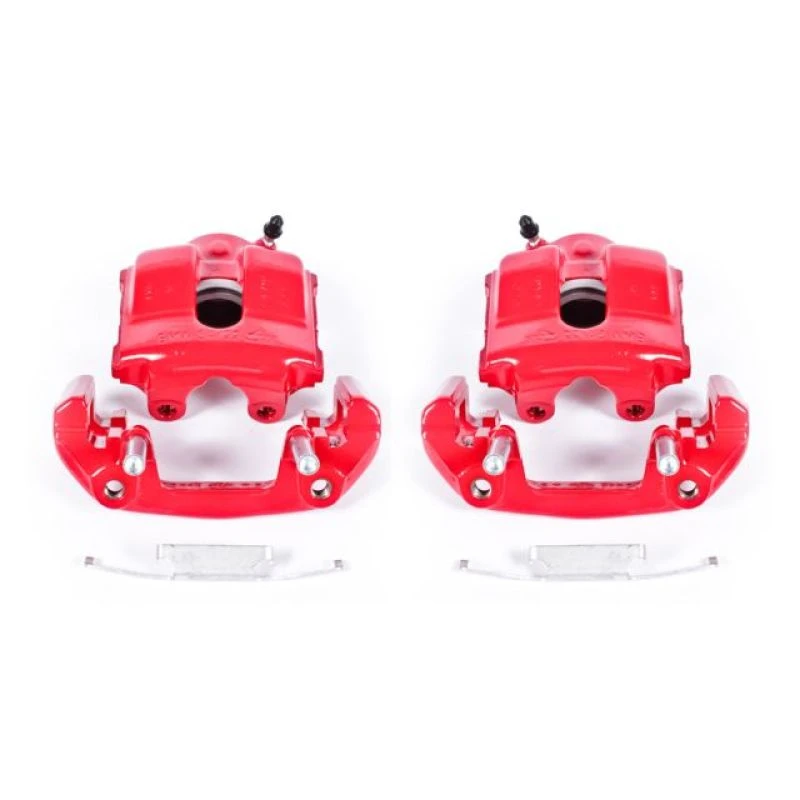 Power Stop 92-98 BMW 318i Front Red Calipers w/Brackets - Pair
