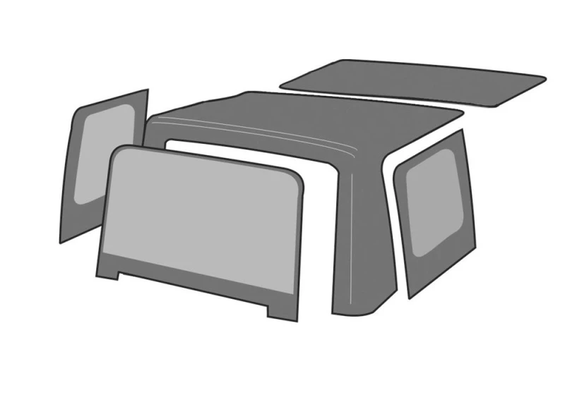 Rampage Soft Top für 1988–1995 Jeep Wrangler (YJ)