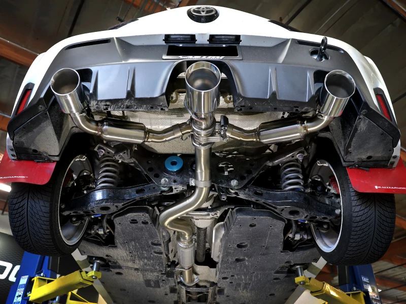 aFe 23-24 Toyota GR Corolla L3 1.6L (t) Gemini XV 3 Zoll auf 2-1/2 Zoll Kat-Schalldämpfer-System mit polierten Endrohren
