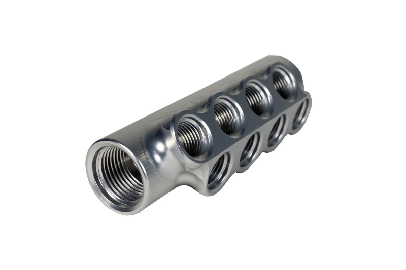 Aeromotive Kraftstoff-Verteiler-Log (10-Ports) (2) -10 AN/(8) -6 AN