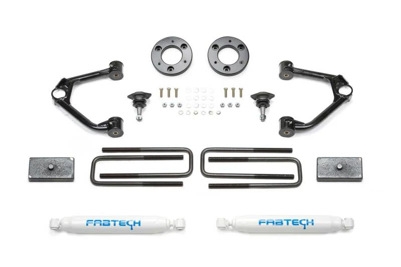 Fabtech 19-20 GM K1500 P/U mit Trail Boss/At4-Paket 1,5-Zoll-Budget-System mit Perf.-Shocks