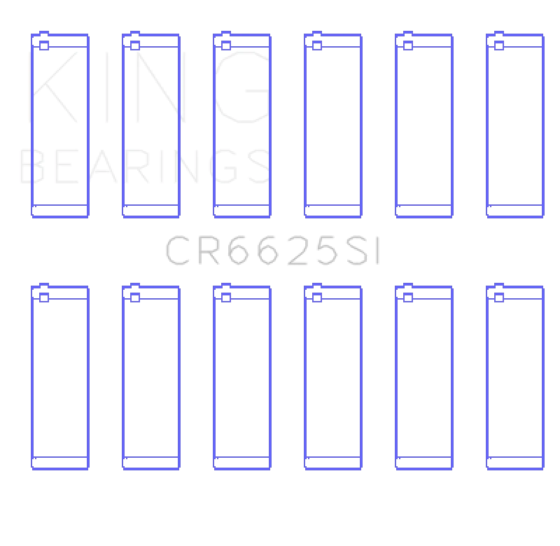 king-engine-bearings_CR6625SI.026-6793644575a06 Chevrolet 262 (Größe.026) Pleuel-Lager (Satz von 6)