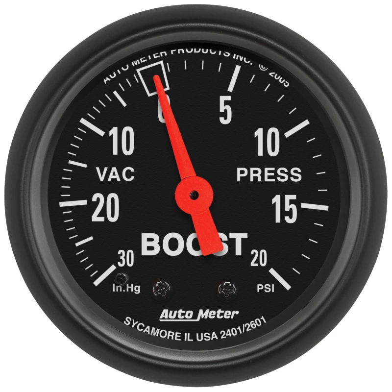 Autometer Z Series 52mm 20 PSI Mechanical Boost Vacumm Gauge