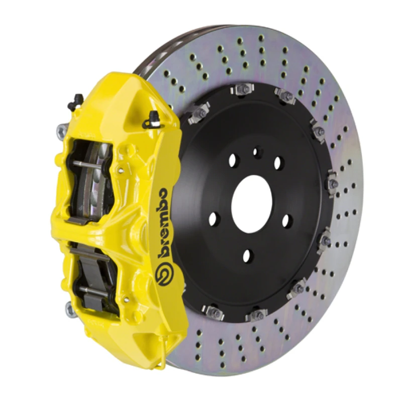 Brembo 24+ BMW M30i/530i xDrive/24+ 540i xDrive Fr GT BBK 6 Pist Cast 405x34 2pc Rotor Drl- Yellow