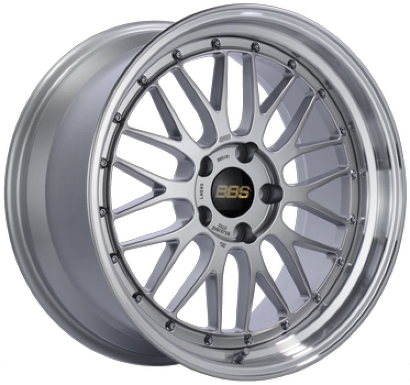 BBS LM 18x8 5x112 ET45 Diamond Silver Center / Diamond Cut Lip Wheel PFS/Clip Required