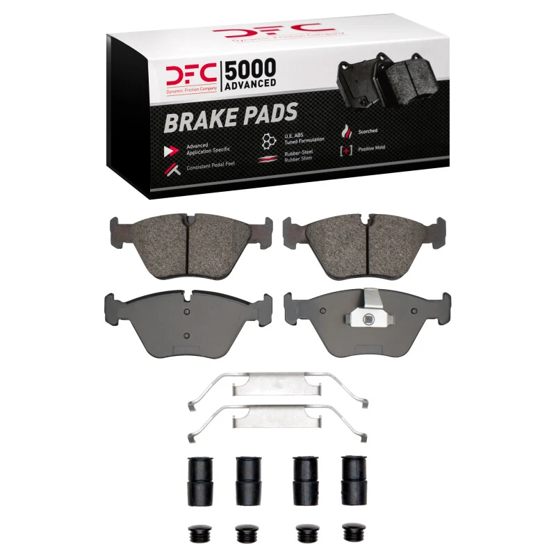 DFC 04-10 BMW M3 Front 5000 Advanced Low Metallic Brake Pads and Hardware Kit