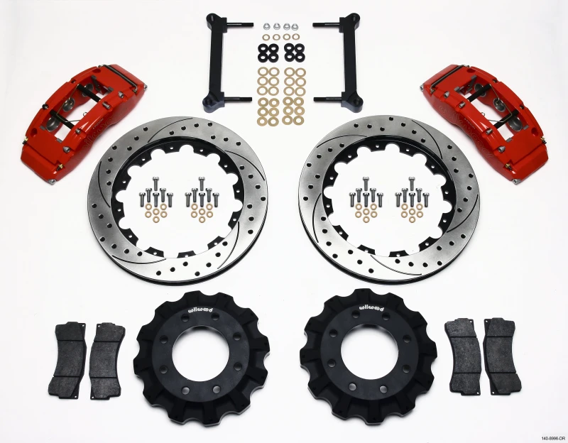 Wilwood TC6R Vordere Bremse 16,00 Zoll Bohrloch Rot 1999-2010 GM H2 Truck/SUV 2500