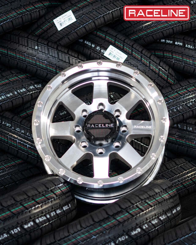 Raceline 935MC Defender 17x9in / 8x170 BP / -12mm Offset / 130.81mm Bore - Machined Wheel