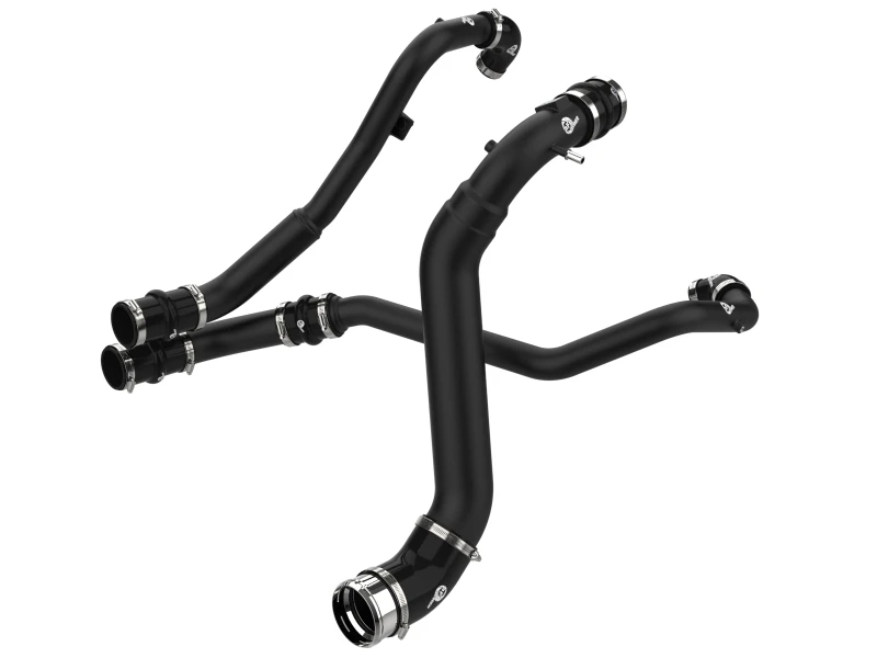aFe BladeRunner Aluminum Hot and Cold Charge Pipe Kit Black Ford F-150 24-26 V6-2.7L (tt)