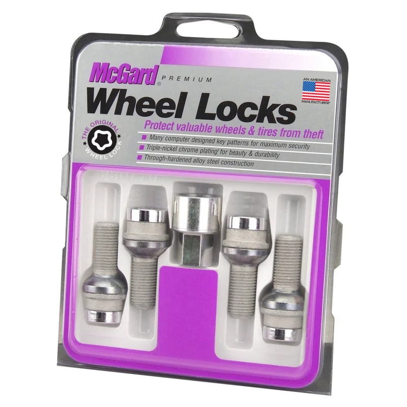mcgard_28032-6793ff8f562f5 McGard Wheel Lock Bolt Set - 4pk. (Radius Seat) M14X1.5 / 19mm Hex / 35.4mm Shank Length - Chrome