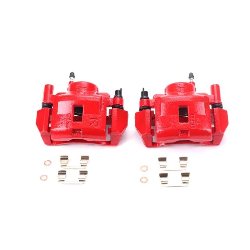 powerstop_S2608-679459bb5daac Power Stop 00-02 Mazda 626 Front Red Calipers w/Brackets - Pair