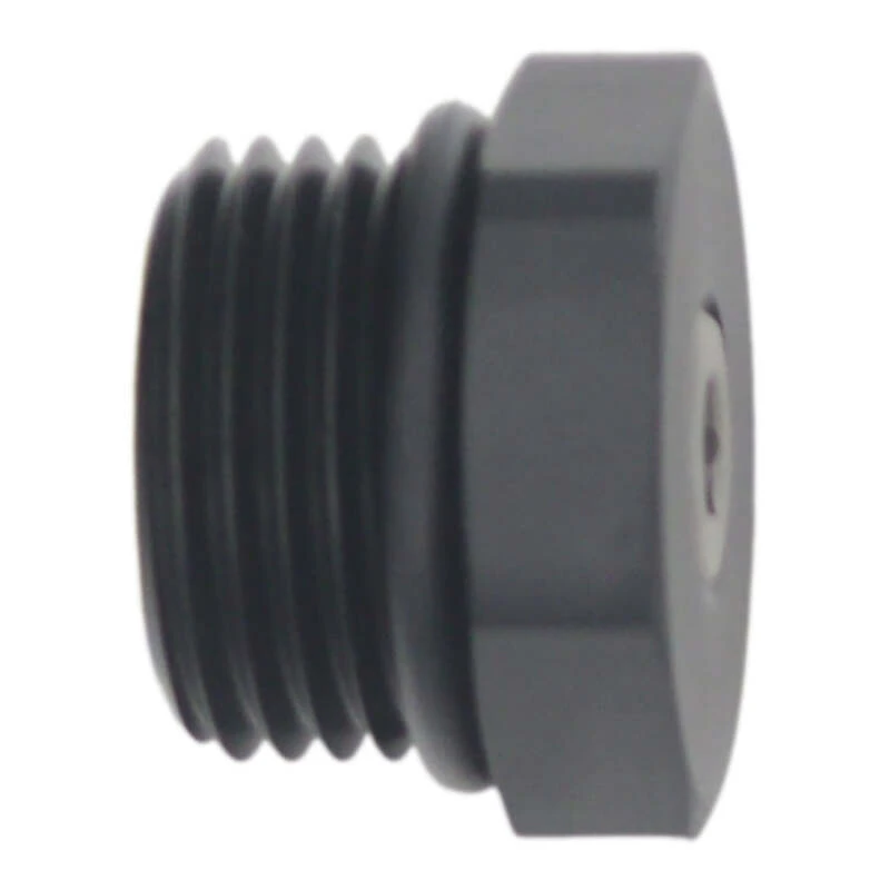 DeatschWerks 10AN ORB Männliches Steckerfitting mit 1/8 Zoll NPT-Messanschluss - eloxiert matt schwarz