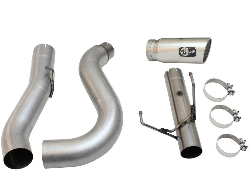 aFe MACHForce XP Auspuff Large Bore 5in DPF-Back Alu. 13-15 Dodge Trucks L6-6.7L (td) *Polierter Endschalldämpfer