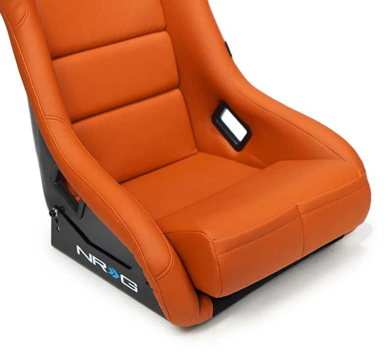 NRG FRP Bucket Seat mit braunem Vinyl-Material - Large