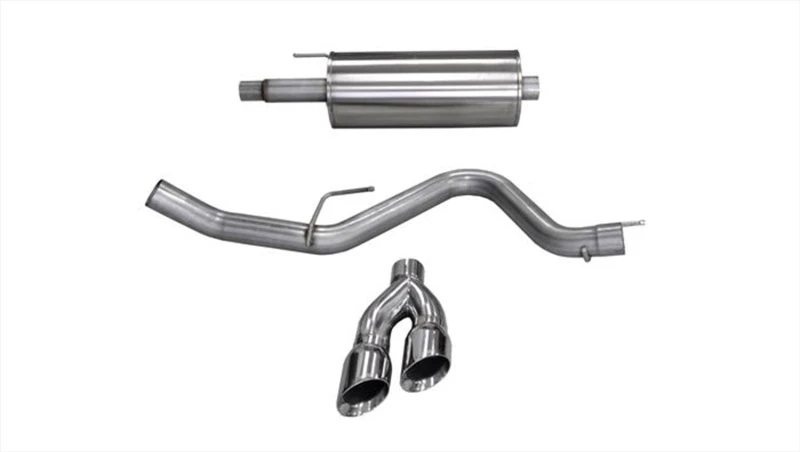 Corsa 15-20 Ford F-150 5.0L V8 (Super Crew Cab) Polierte Sport Single Side Dual 4in Tips CB Auspuff