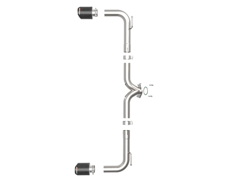 aFe Takeda 2-1/2 Zoll 304 SS Axle-Back Auspuff mit Carbon Fiber Endrohren 14-18 Mazda 3 L4 2.0L/2.5L