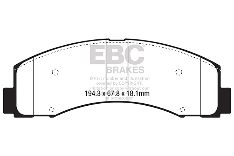 EBC 18+ Ford F-150 2.7TT 2WD Ultimax Front Brake Pads