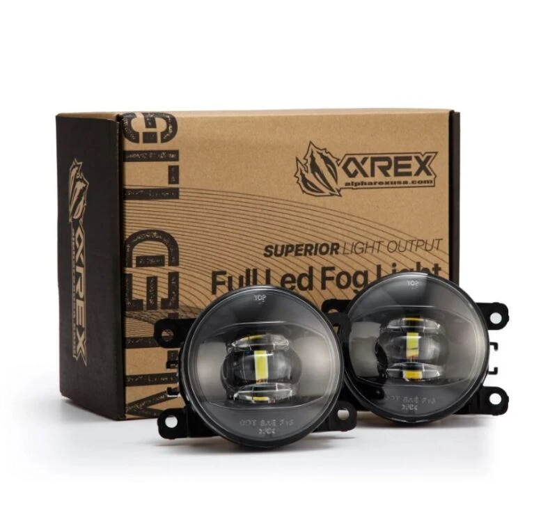 AlphaRex Universal DoubleTap Dual Color LED Proj Fog Lights - Wt/Ambr for Acura/Ford/Honda/Subaru/Nissan