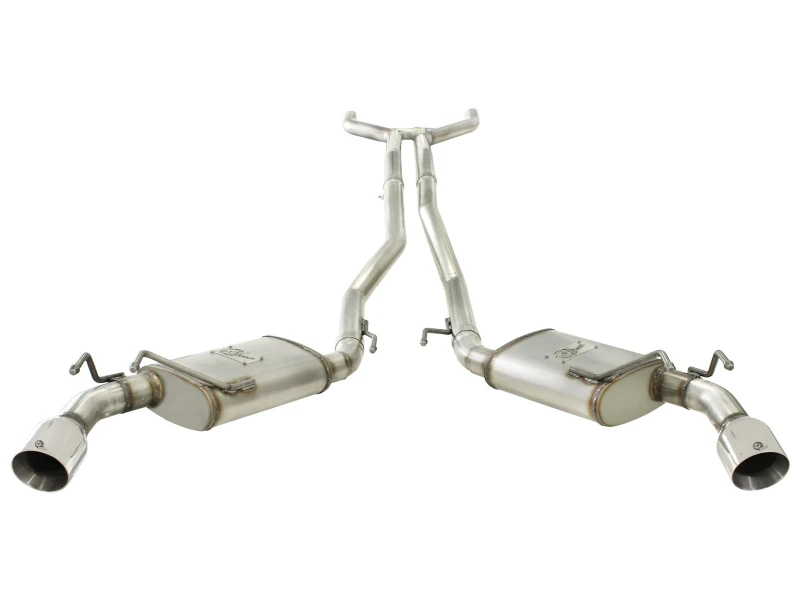aFe MACHForce XP Auspuff 2,5 Zoll Edelstahl CB/10-13 Chevy Camaro V6-3,6L (td) (polierte Spitze)