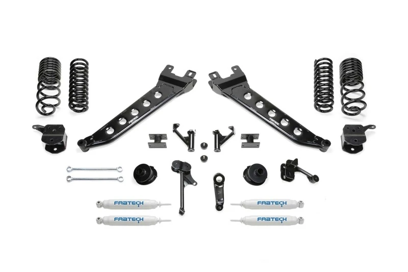 Fabtech 14-18 Ram 2500 4WD 7 Zoll Radius-Arm-System - Komponenten-Box 3 mit Performance-Stoßdämpfern