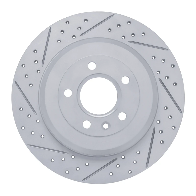 DFC 05-19 Ford Taurus X Rear Left Drilled & Slotted Geoperformance Rotor
