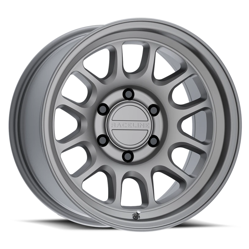 Raceline 958T Rogue 17x8in / 5x110 BP / 30mm Offset / 72.62mm Bore - Titanium Wheel