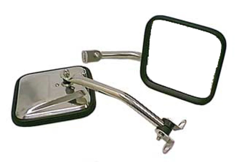 Rugged Ridge 87-95 Jeep Wrangler YJ Edelstahl CJ-Stil Seiten Spiegel Kit