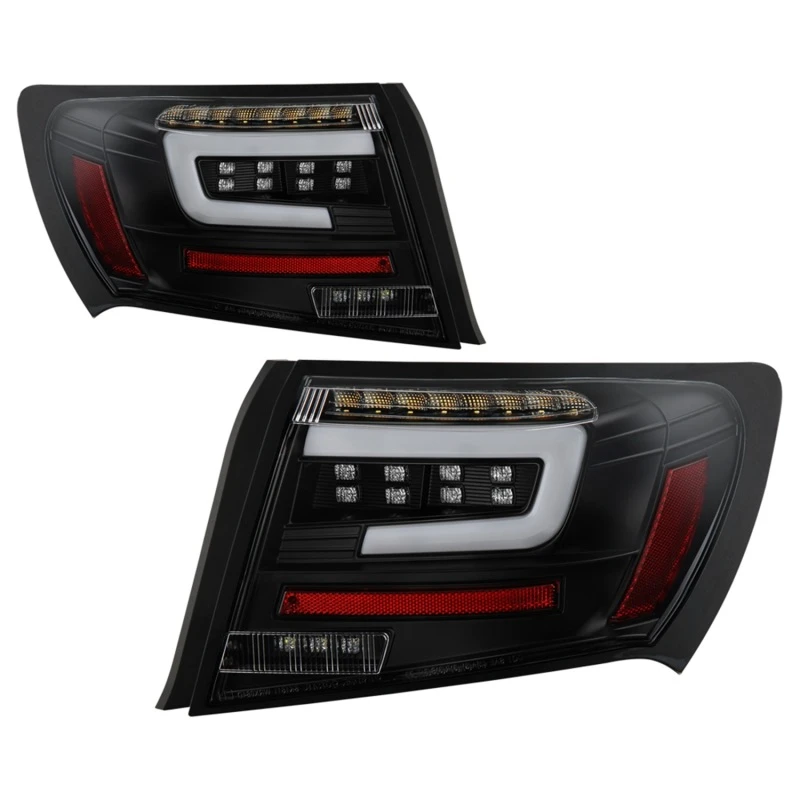 Spyder LED Tail Lights - Black ALT-YD-SI084D-LED-BK for 08-11 Subaru Impreza WRX 4DR