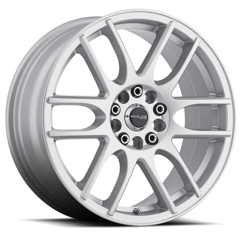 Raceline 141S Mystique 16x7in / 5x108/5x114.3 BP / 40mm Offset / 72.62mm Bore - Gloss Silver Wheel