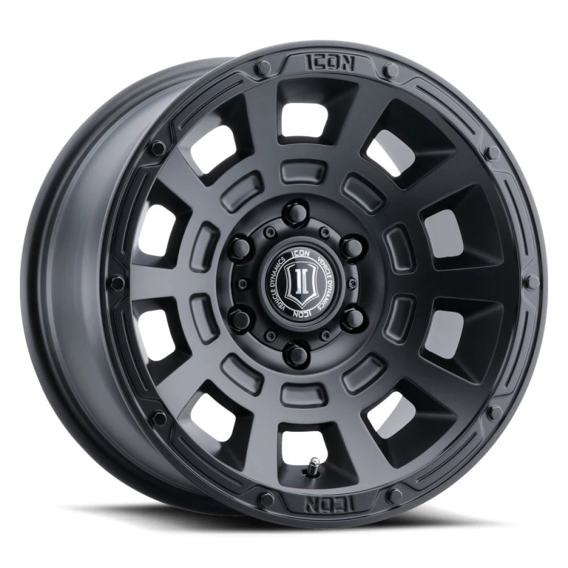 ICON Thrust 17x8,5 6x5,5 0mm Offset 4,75 Zoll BS Satin Black Felge