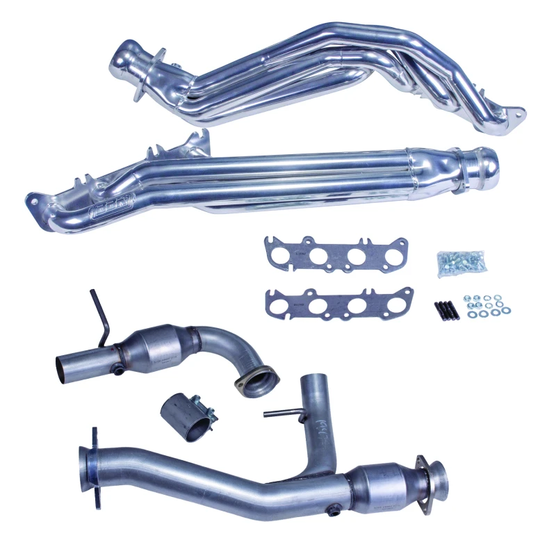 BBK 11-14 Ford F150 Coyote 5.0L 1-3/4 Zoll lange Rohrauslässe mit Hochleistungs-katalysiertem Y-Rohr (Silberkeramik)