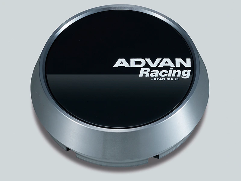 Advan 73mm Middle Height Center Cap- Gloss Black /Hyper Ring+White Letters