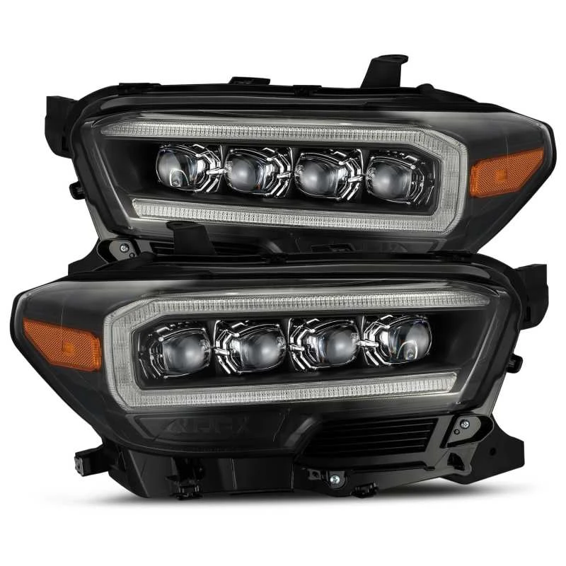 AlphaRex 16-20 Toyota Tacoma NOVA LED-Projektor-Scheinwerfer Plank Style Schwarz mit Aktivierungslicht