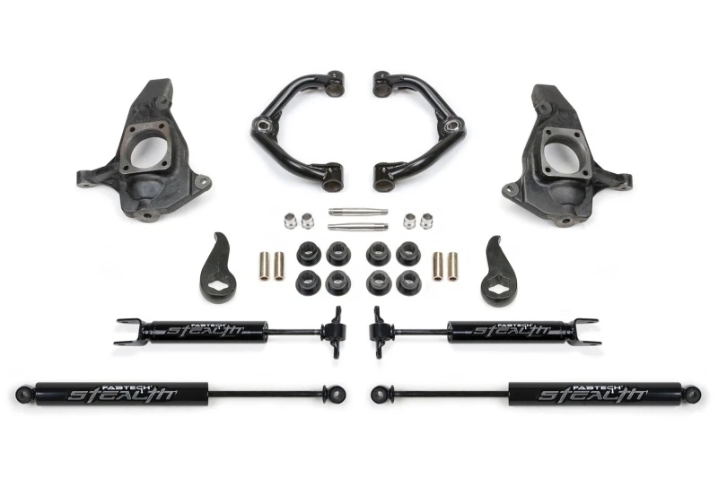 Fabtech 11-19 GM C/K2500HD/3500HD 4 Zoll Ultimatives System mit Uniball UCA & Stealth Shocks