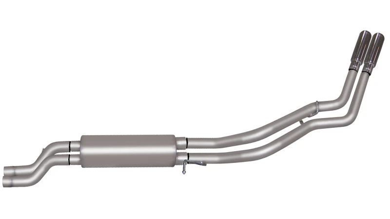 Gibson 01-05 Chevrolet Silverado 2500 HD Basis 6.0L 2.5in Kat-Back Dual Sport Auspuff - Edelstahl