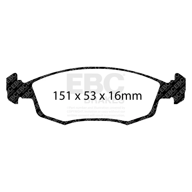 EBC 11+ Fiat 500 1.4 (ATE Calipers) Redstuff Front Brake Pads