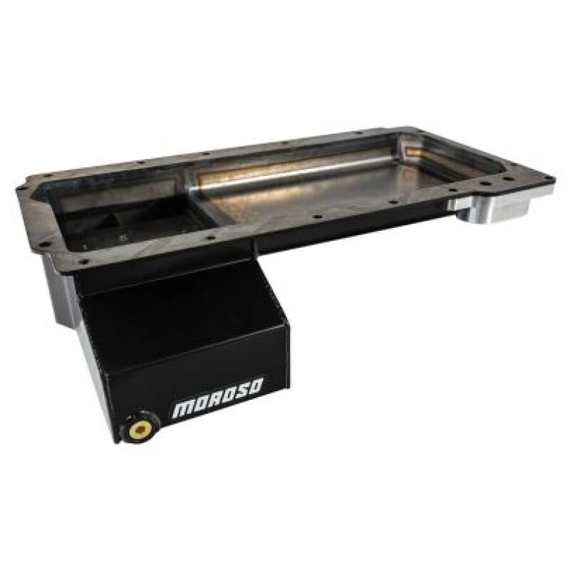 Moroso GM LS Swap (mit Front Sumpf und Remote Ölfilteradapter) Nasssump 6,5 l 6 Zoll Stahlölwanne - Schwarz