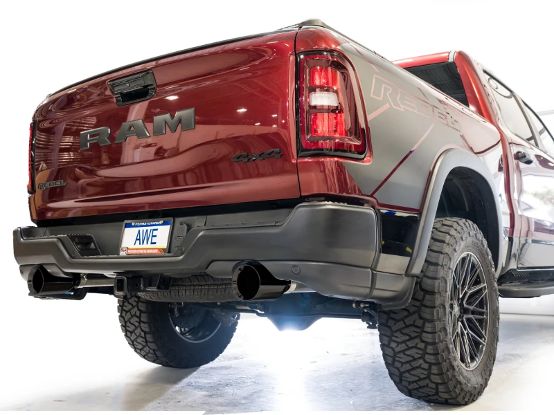 AWE Tuning 2025+ RAM 1500 3.0TT Rebel 0FG Cat-Back Exhaust w/ Diamond Black Tips