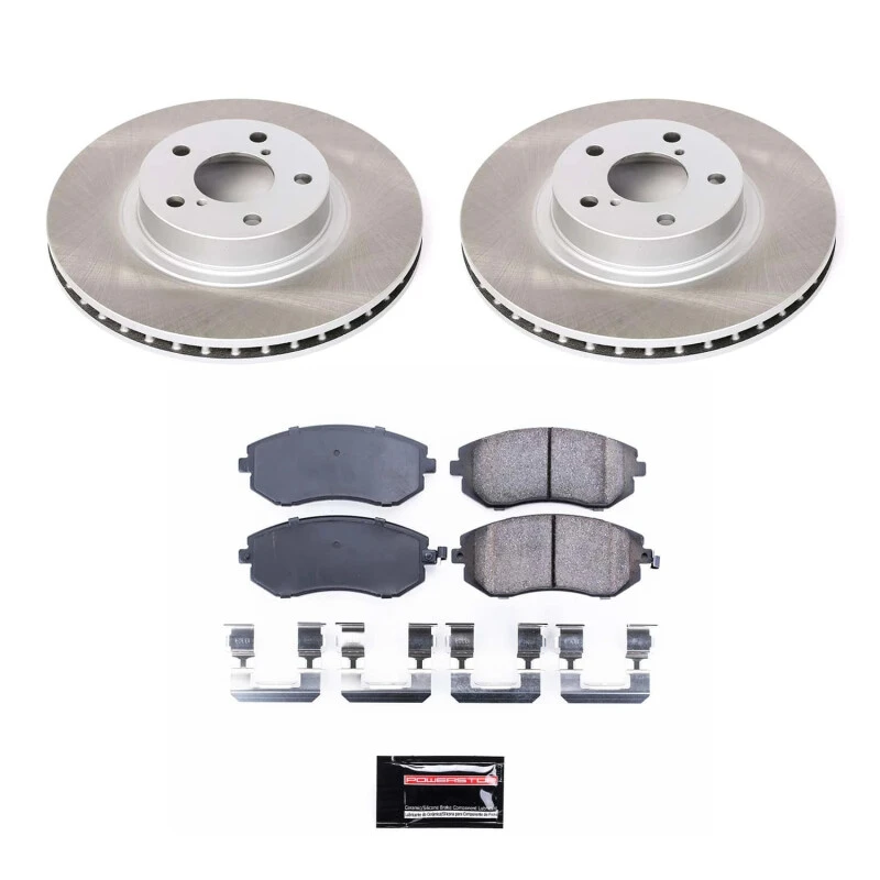 Power Stop Front Semi-Coated Rotor Kit for 02-04 Subaru Legacy