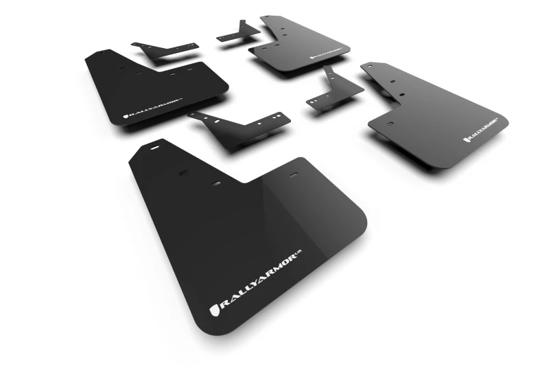 Rally Armor UR Mud Flap for 21-25 Dodge Ram 1500 TRX - Black with White Logo