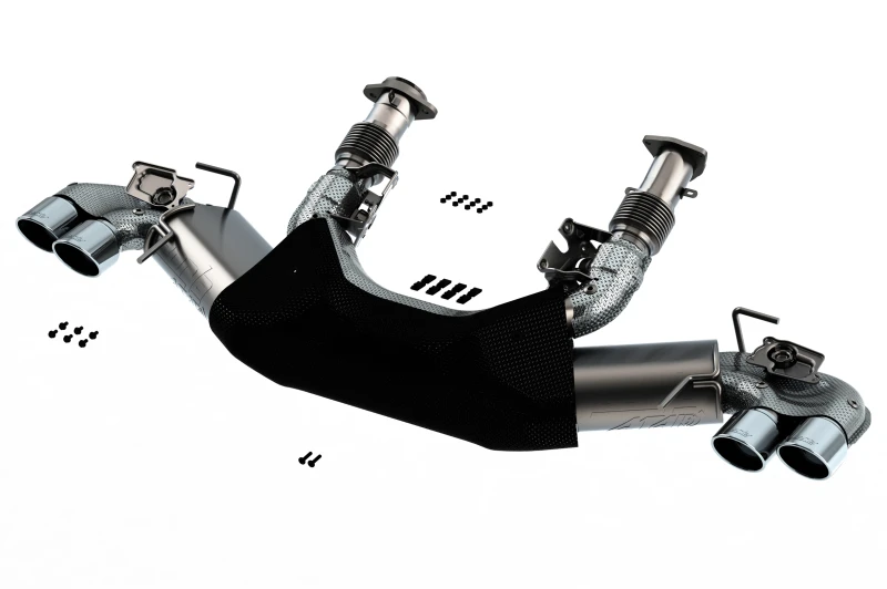 Borla 2020 Chevrolet Corvette C8 6.2L ATAK 3-Zoll-Abgassystem Dual Round A/C-Tipps 4 Zoll x 4,75 Zoll
